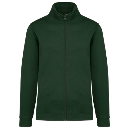 K472 - Chaqueta de felpa con cremallera - Forest Green - frontal