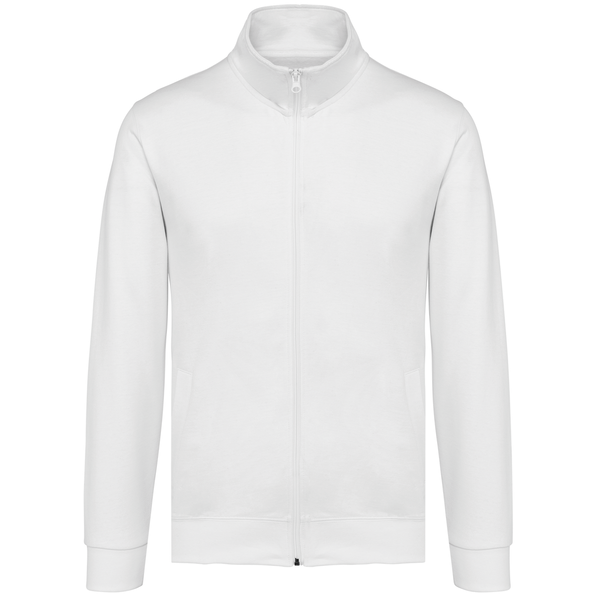 K472 - Chaqueta de felpa con cremallera - White - frontal
