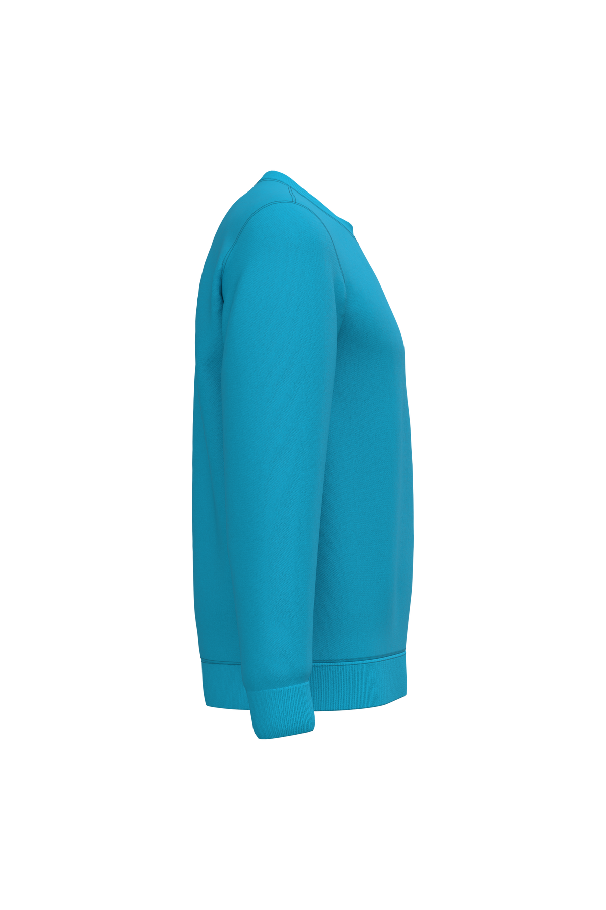K474 - Sudadera cuello redondo - Hawaii Blue - lateral