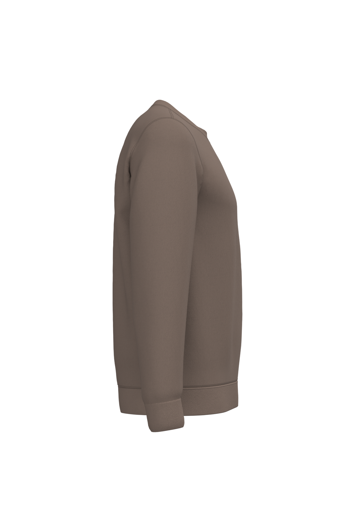 K474 - Sudadera cuello redondo - Moka Brown - lateral