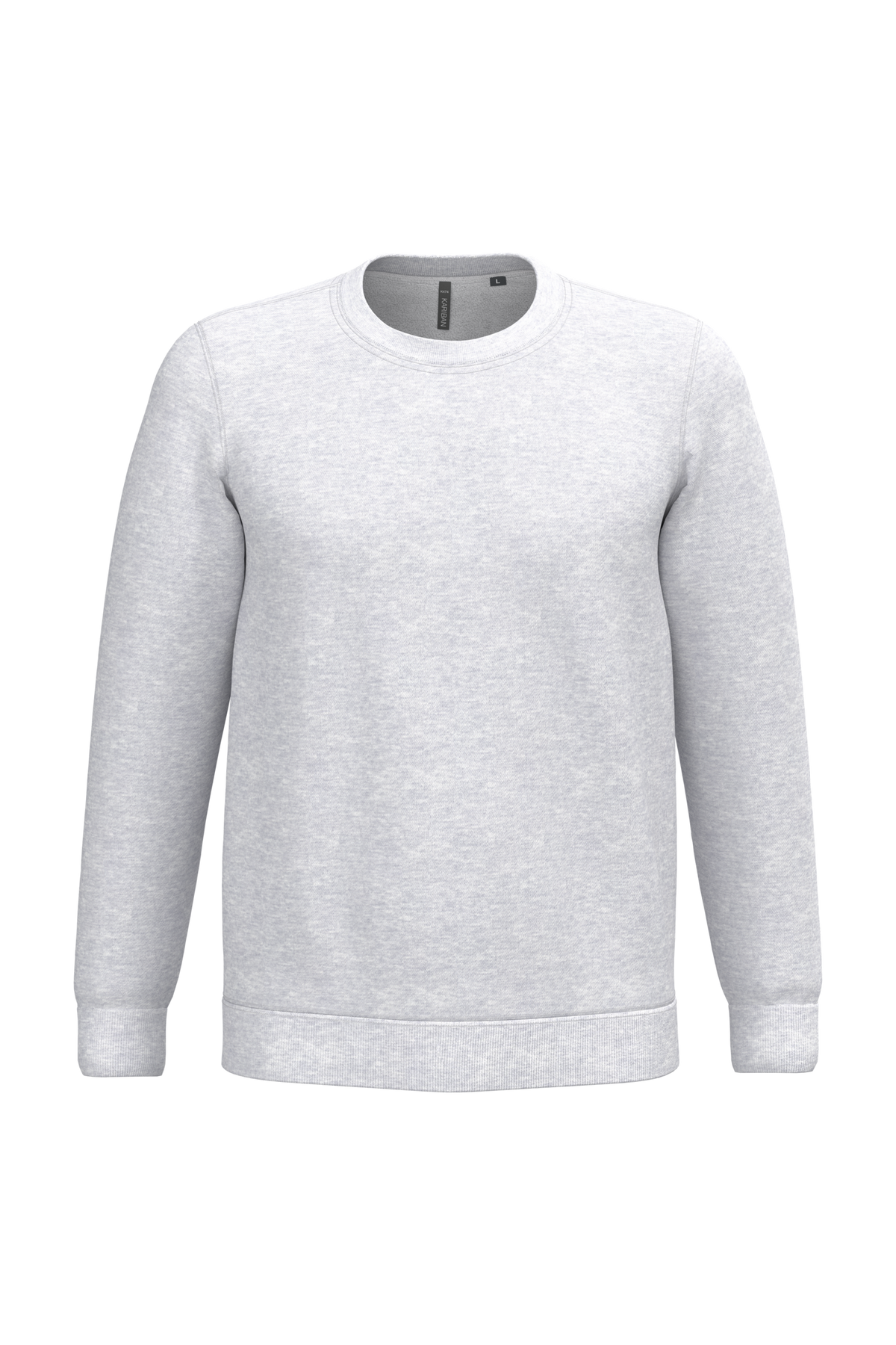 K474 - Sudadera cuello redondo - Ash Heather - frontal