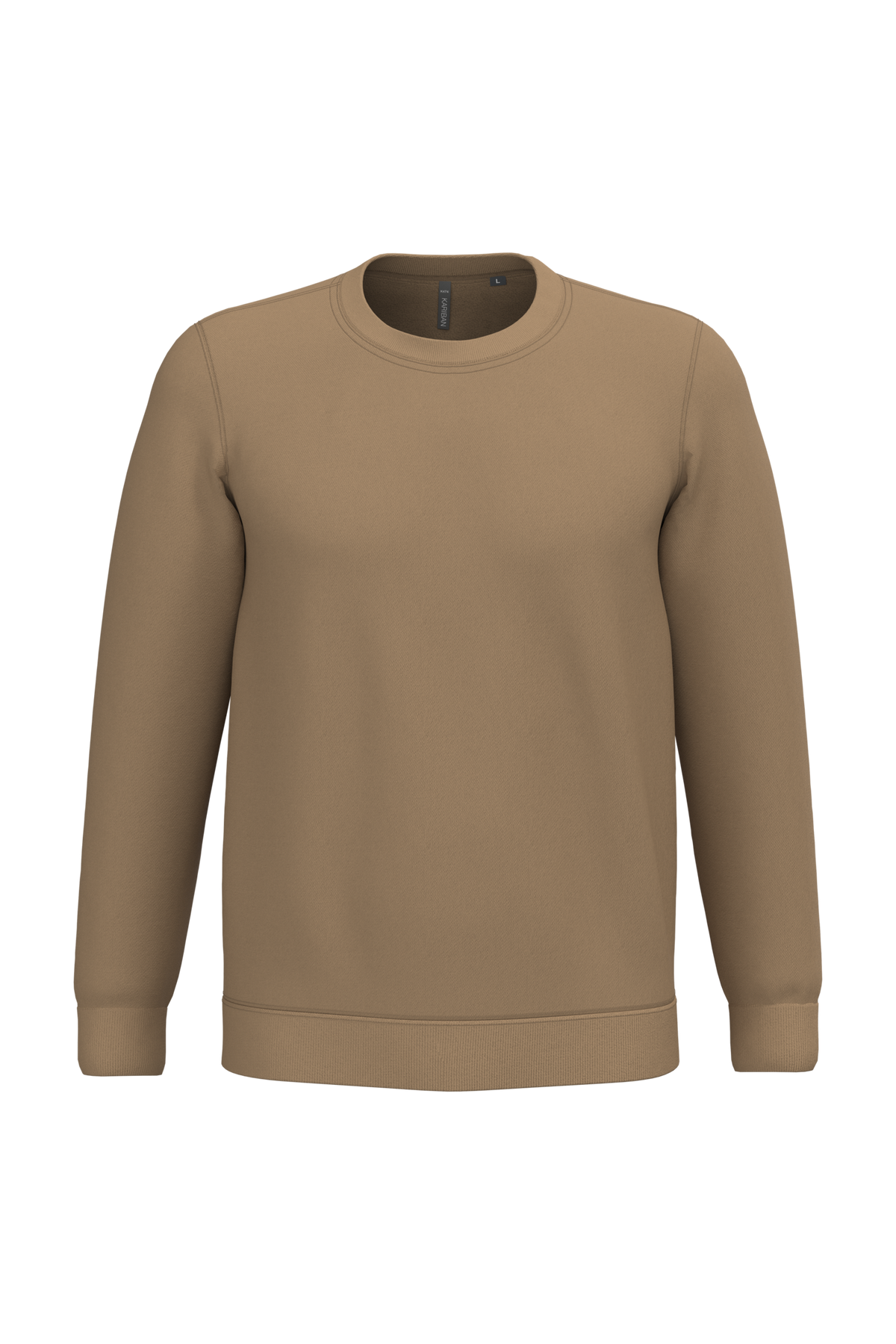 K474 - Sudadera cuello redondo - Camel - frontal
