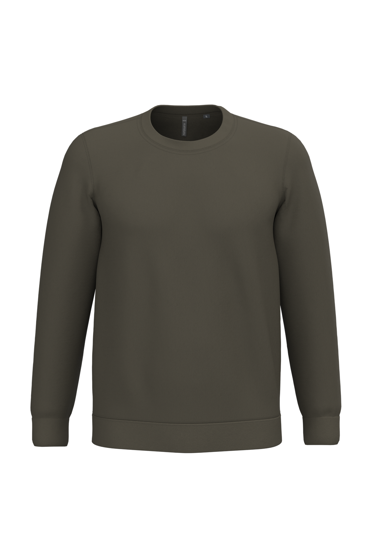K474 - Sudadera cuello redondo - Dark Khaki - frontal