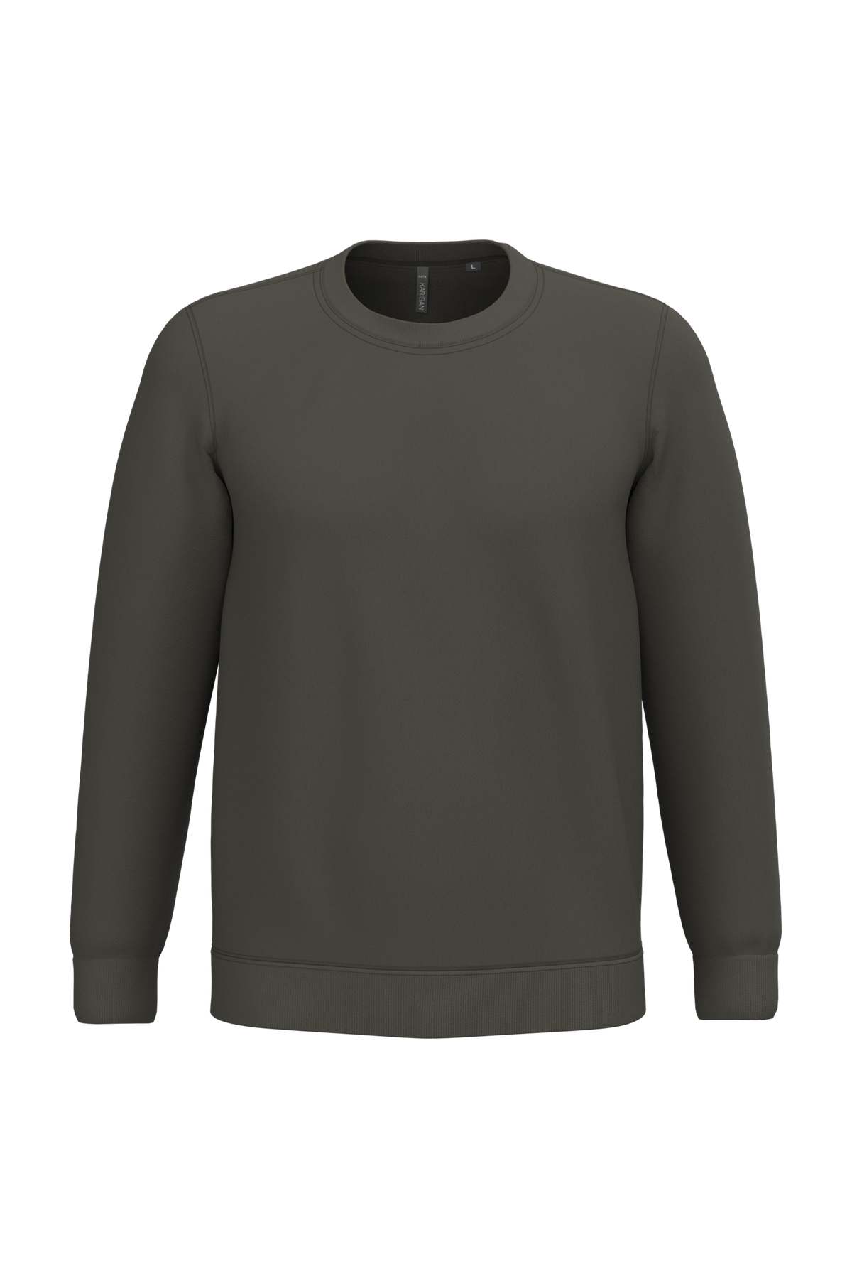 K474 - Sudadera cuello redondo - Green Olive - frontal