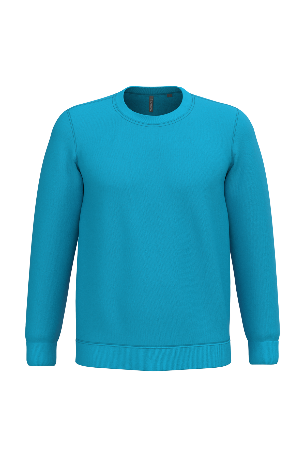 K474 - Sudadera cuello redondo - Hawaii Blue - frontal