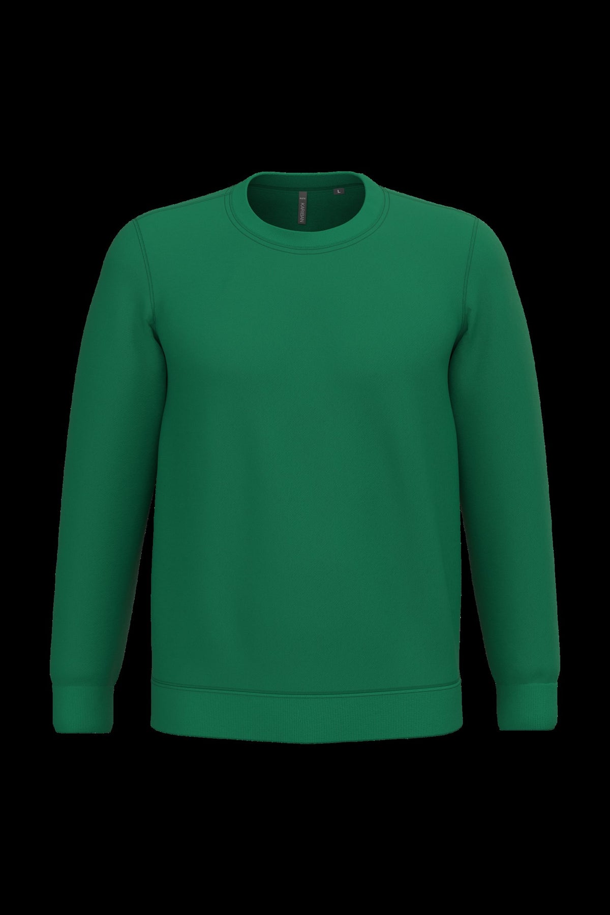K474 - Sudadera cuello redondo - Kelly Green - frontal