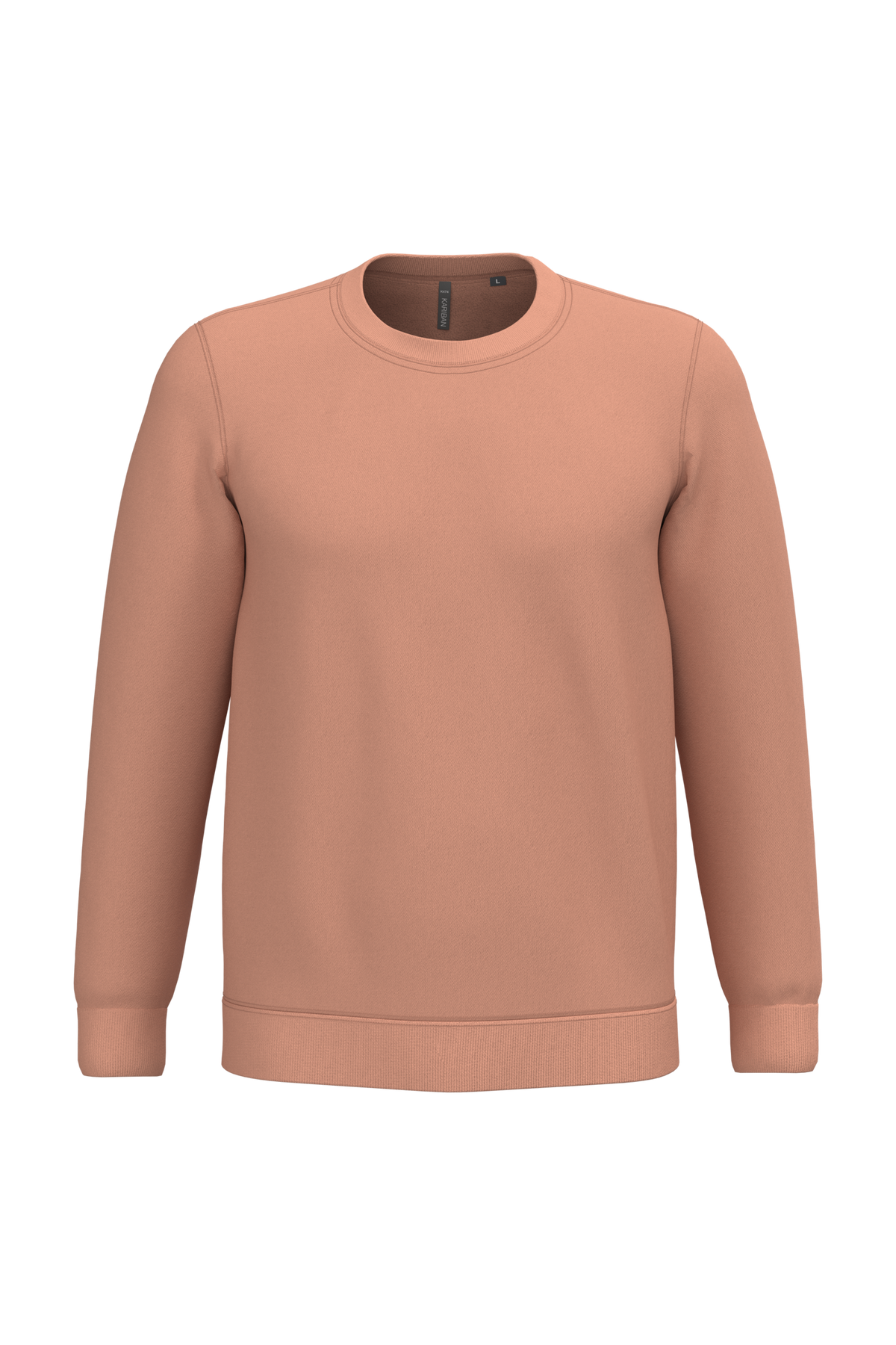 K474 - Sudadera cuello redondo - Peach - frontal