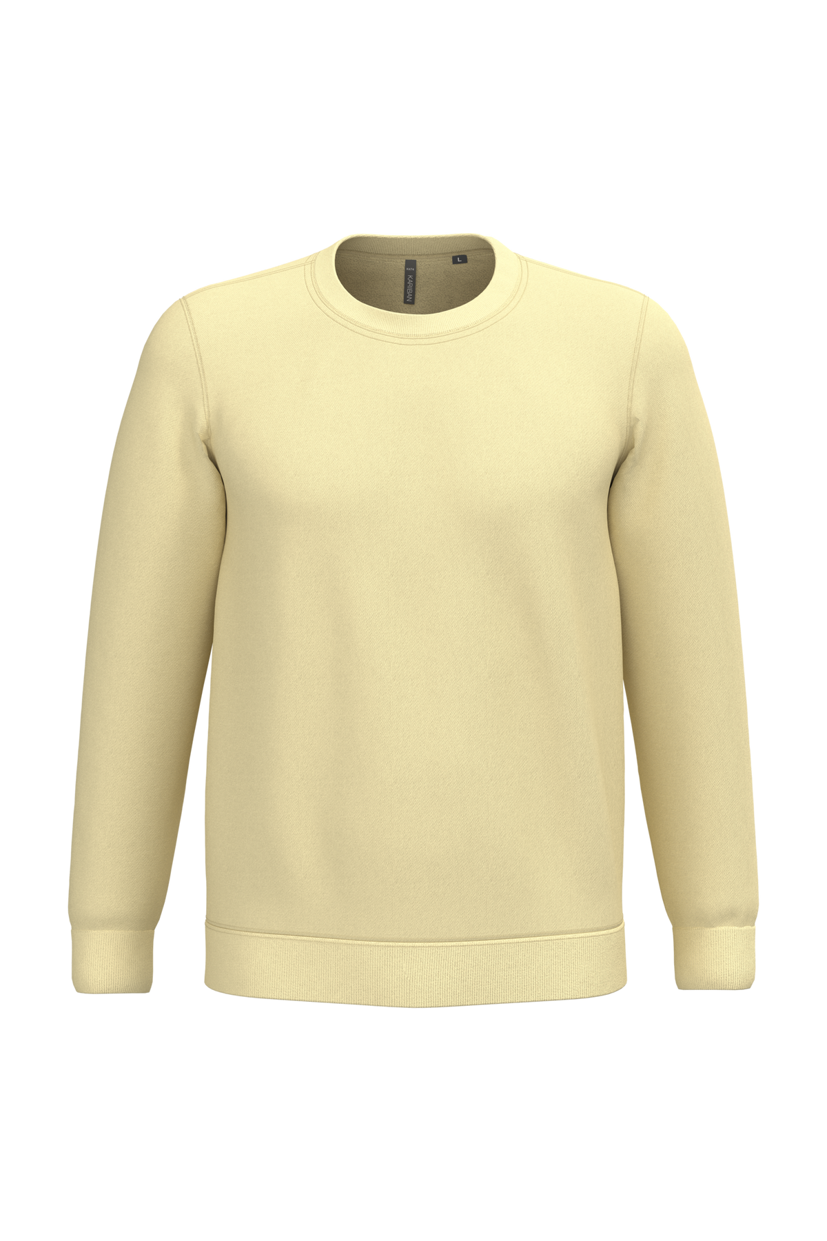 K474 - Sudadera cuello redondo - Straw Yellow - frontal