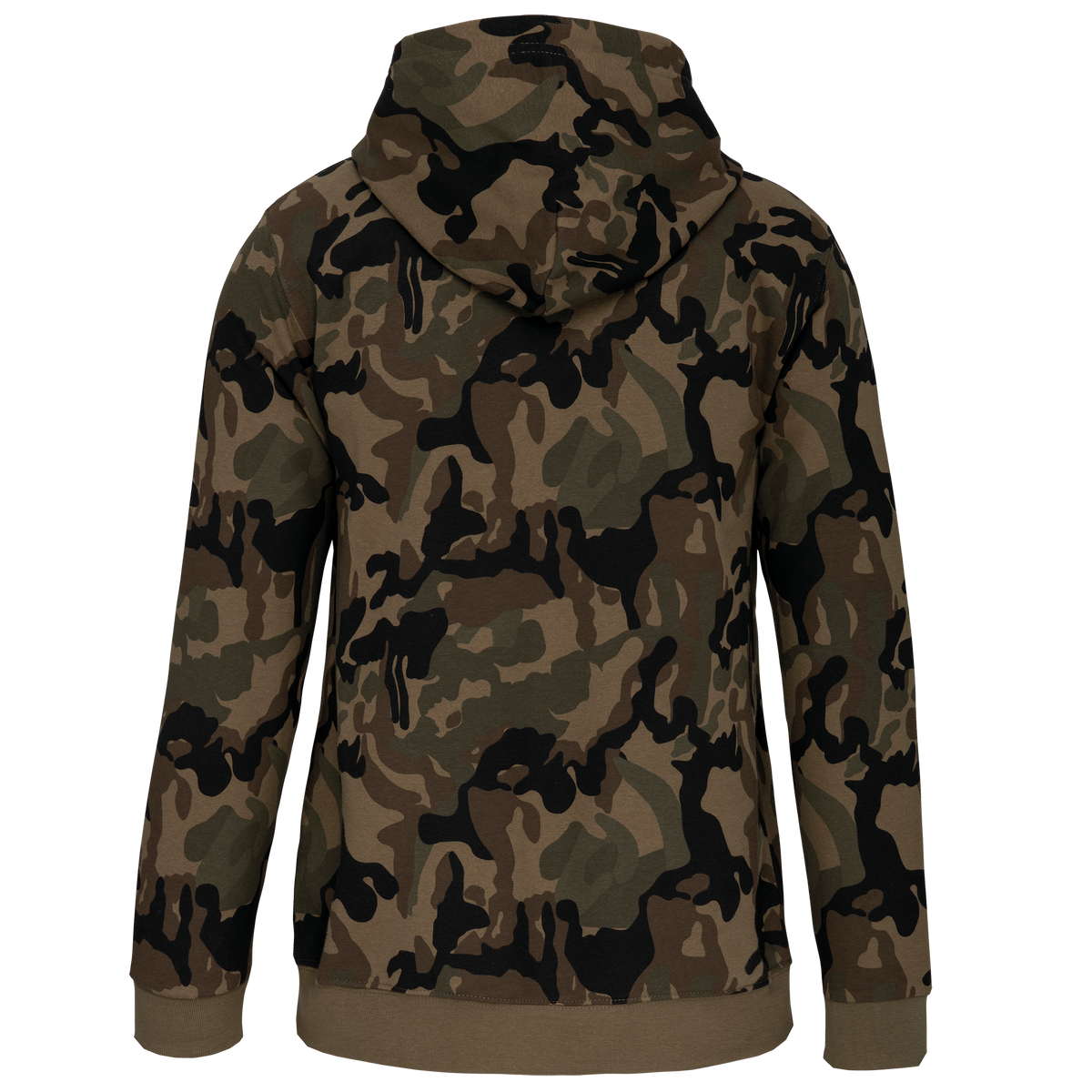 K476 - Sudadera con capucha hombre - Olive Camouflage - trasera