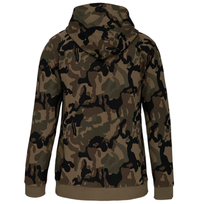 K476 - Sudadera con capucha hombre - Olive Camouflage - trasera
