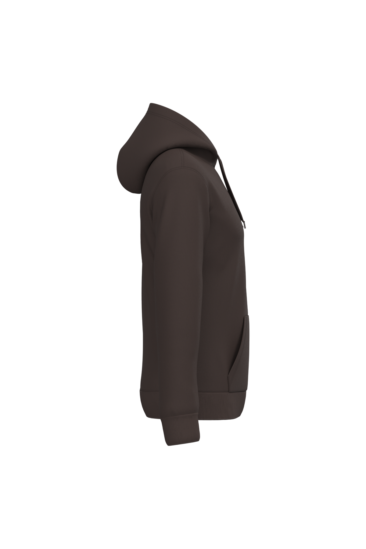 K476 - Sudadera con capucha hombre - Chocolate - lateral