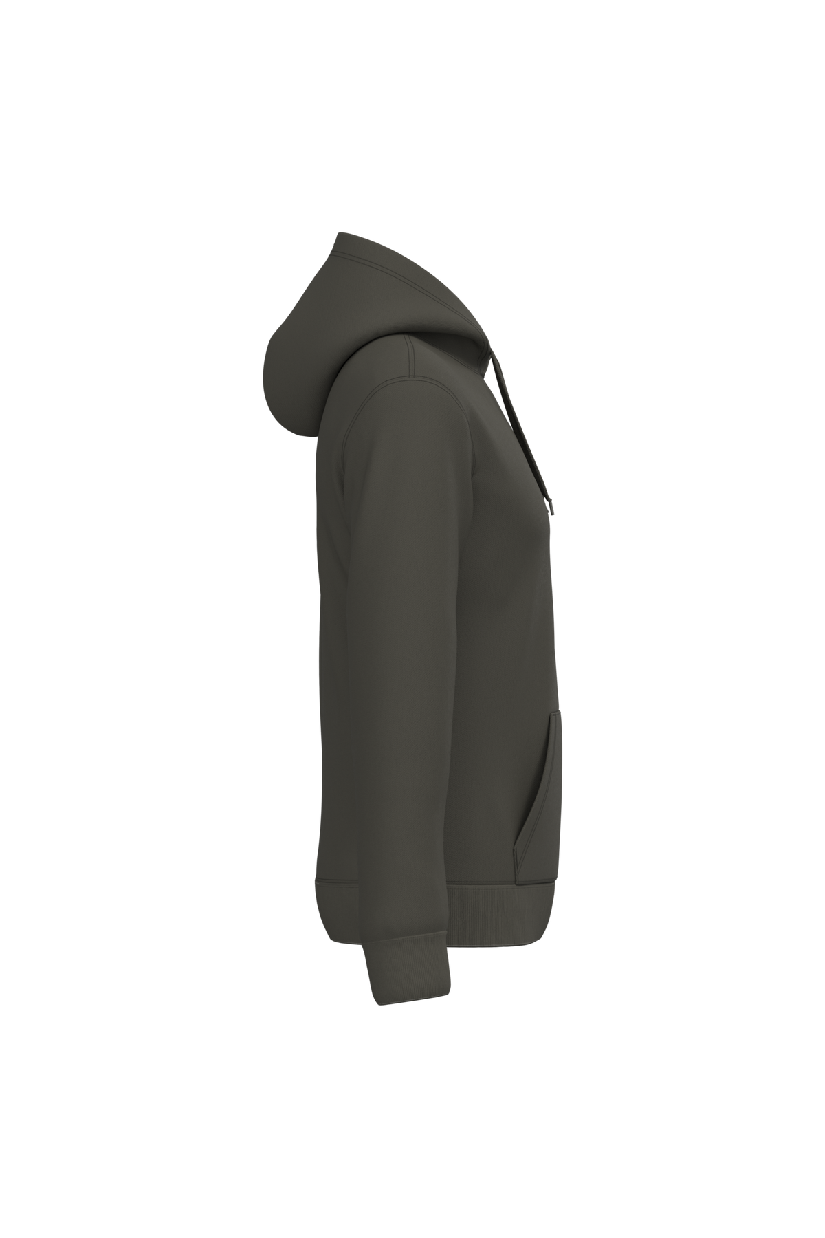 K476 - Sudadera con capucha hombre - Green Olive - lateral