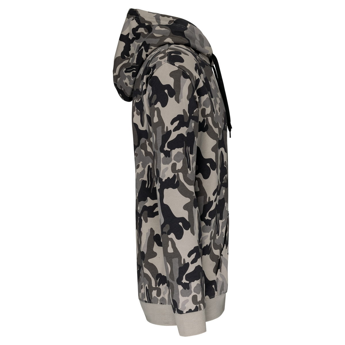 K476 - Sudadera con capucha hombre - Grey Camouflage - lateral