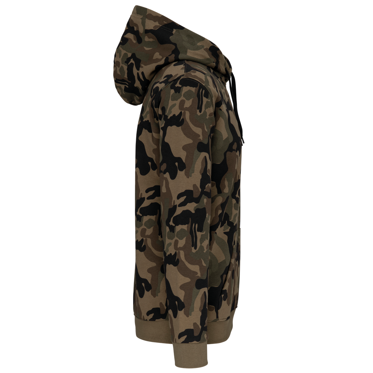 K476 - Sudadera con capucha hombre - Olive Camouflage - lateral