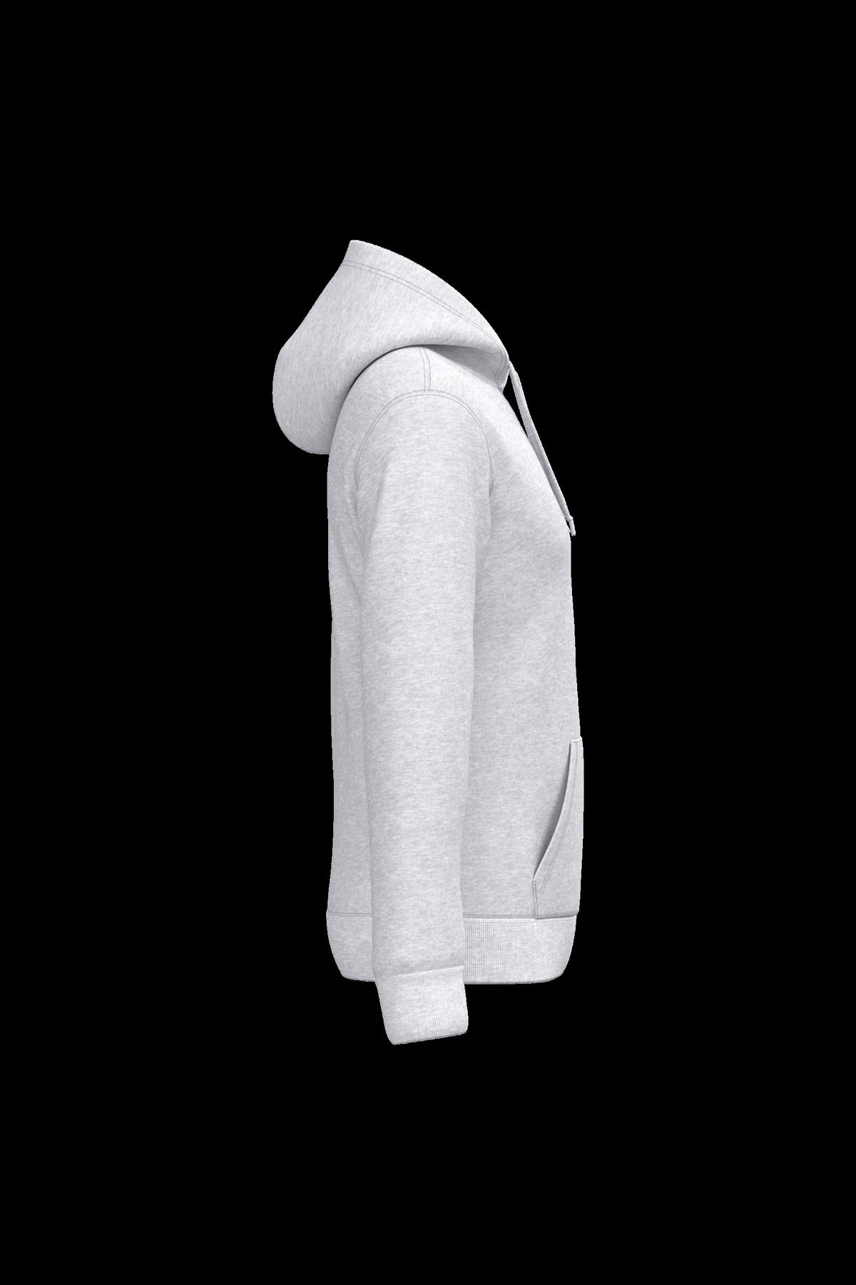 K476 - Sudadera con capucha hombre - Ash Heather - lateral