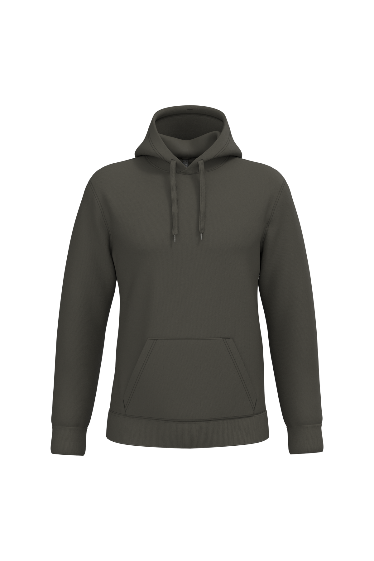 K476 - Sudadera con capucha hombre - Green Olive - frontal
