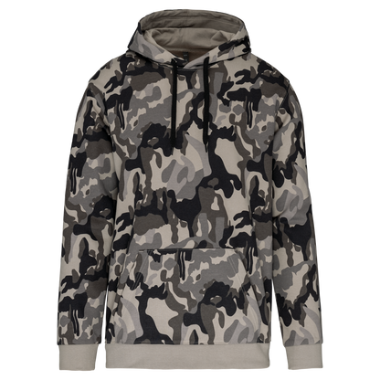 K476 - Sudadera con capucha hombre - Grey Camouflage - frontal
