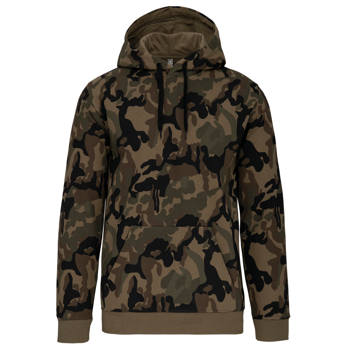 K476 - Sudadera con capucha hombre - Olive Camouflage - frontal