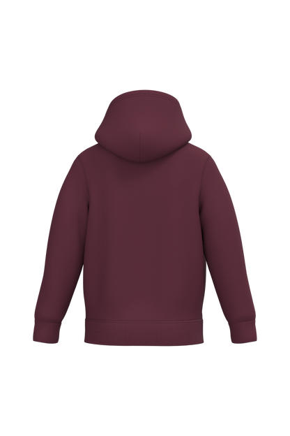 K477 - Sudadera capucha infantil - Wine - trasera