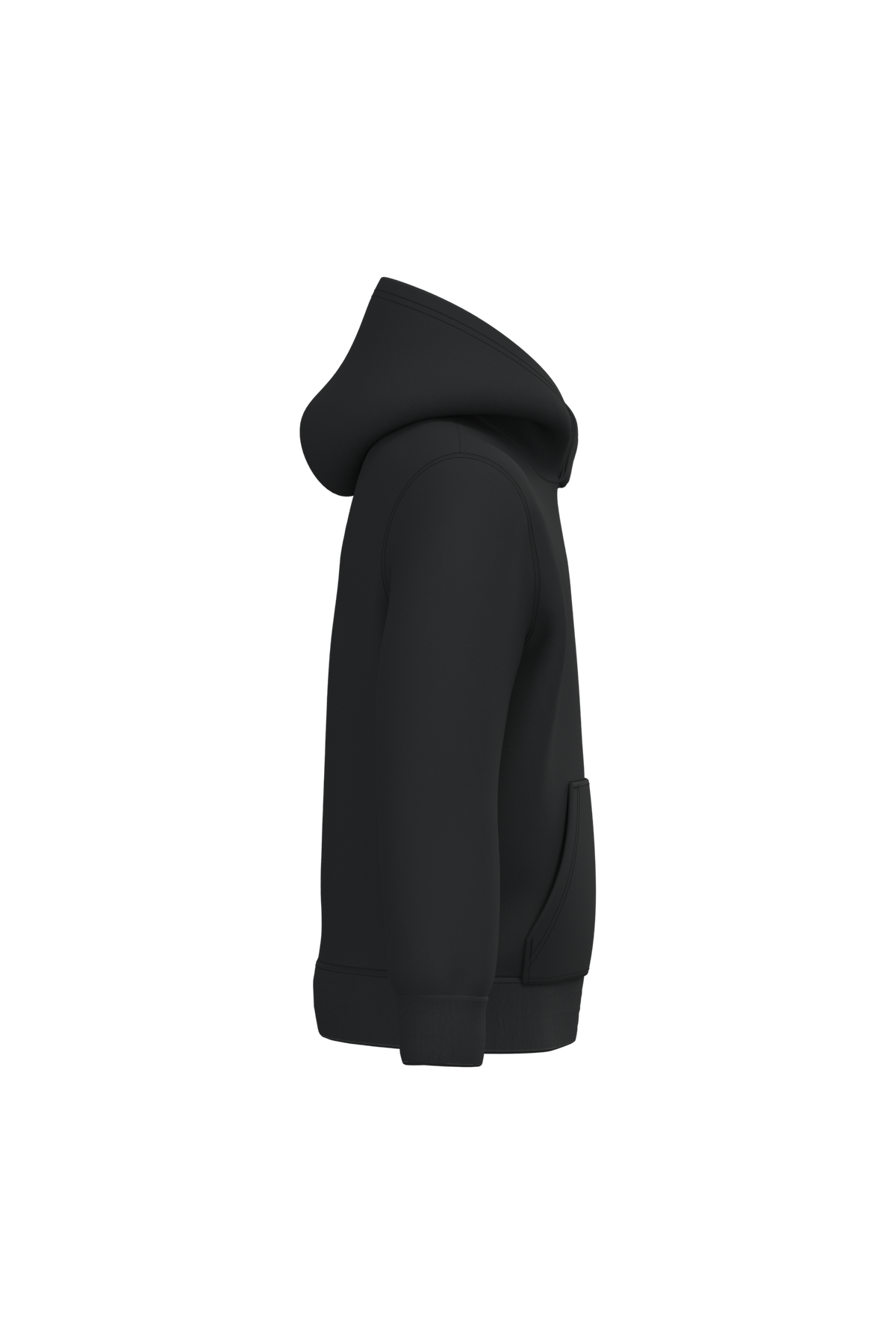 K477 - Sudadera capucha infantil - Black - lateral