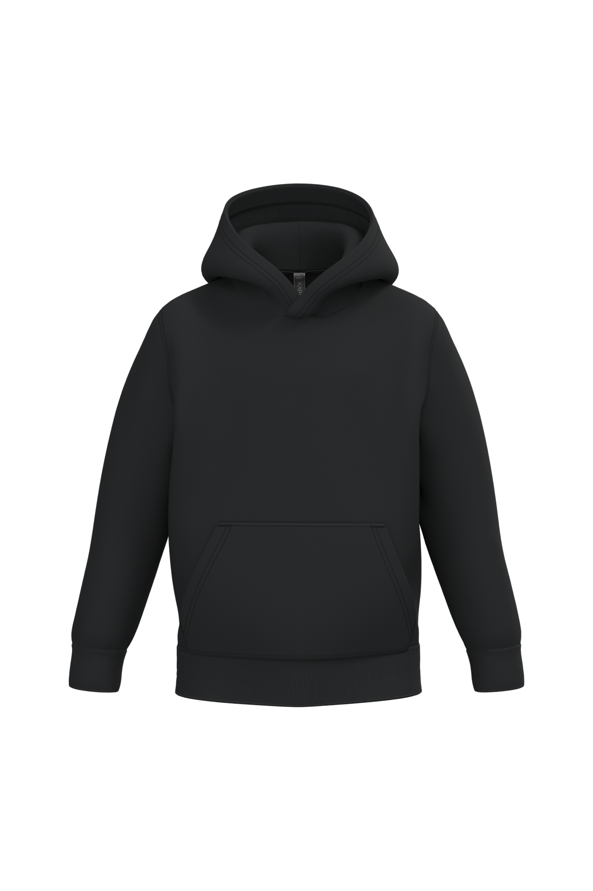 K477 - Sudadera capucha infantil - Black - frontal