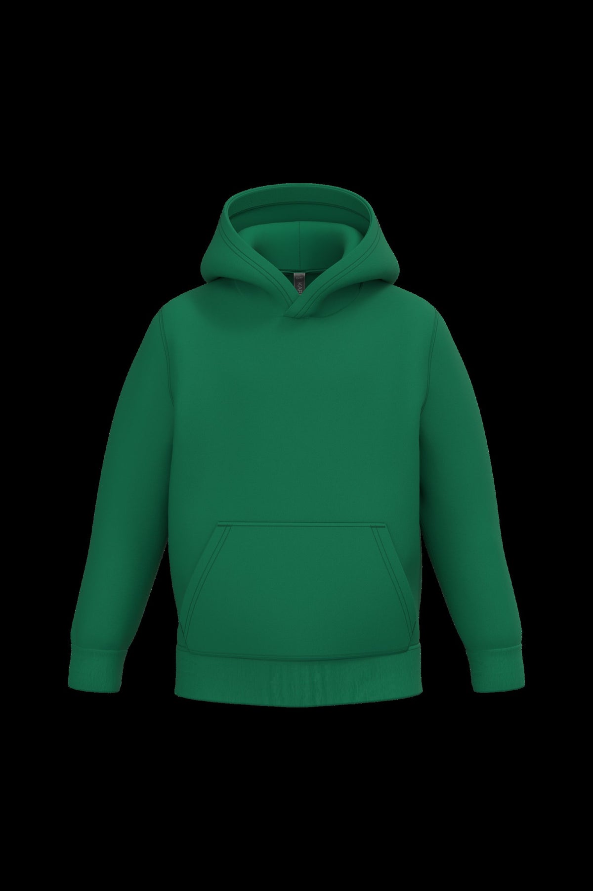 K477 - Sudadera capucha infantil - Kelly Green - frontal