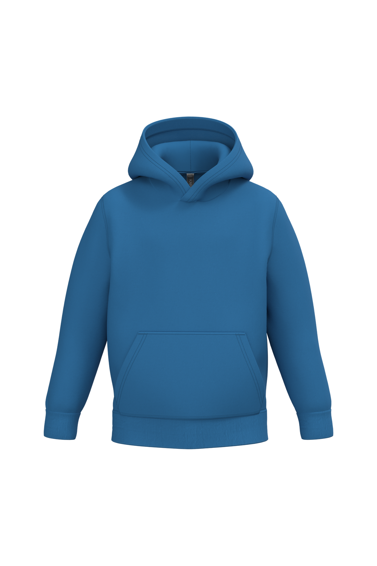K477 - Sudadera capucha infantil - Light Royal Blue - frontal