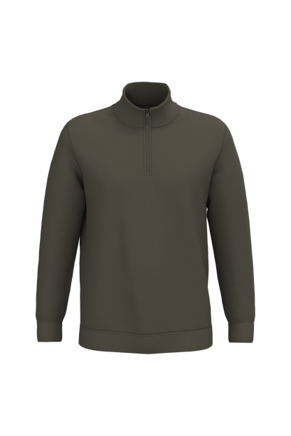 K478 - Sudadera 1/4 cremallera - Dark Khaki - frontal