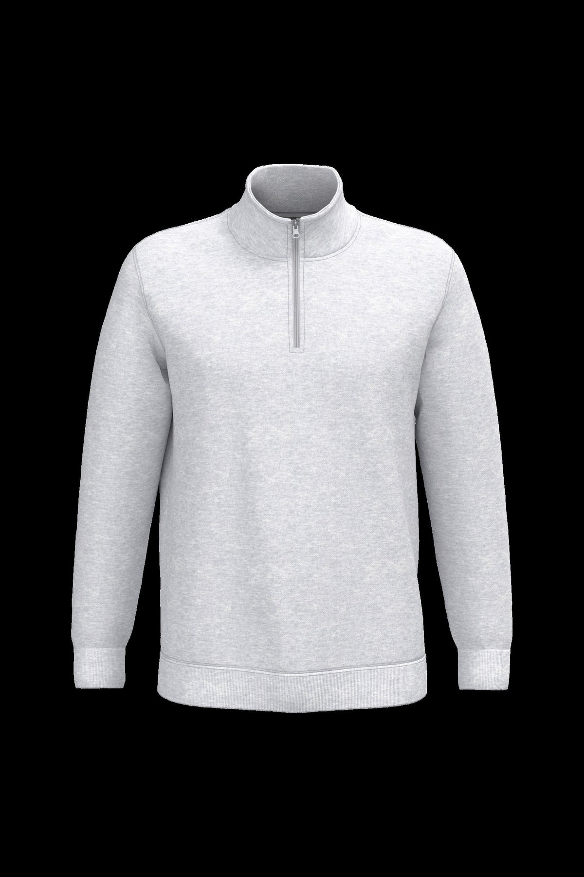 K478 - Sudadera 1/4 cremallera - Ash Heather - frontal