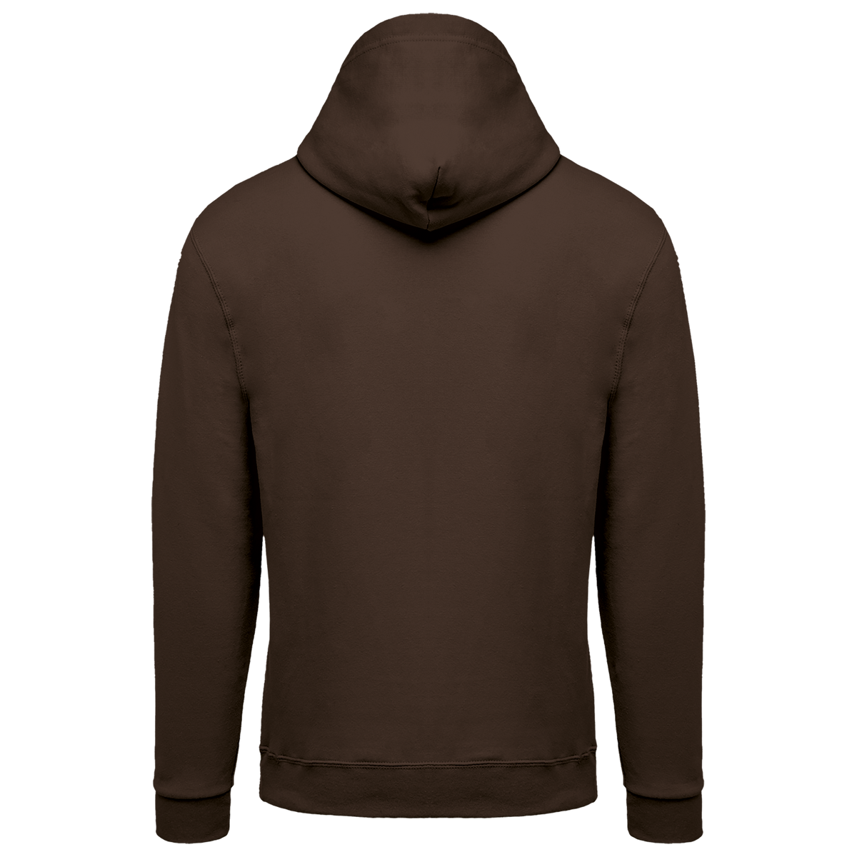 K479 - Sudadera capucha y cremallera unisex - Chocolate - trasera