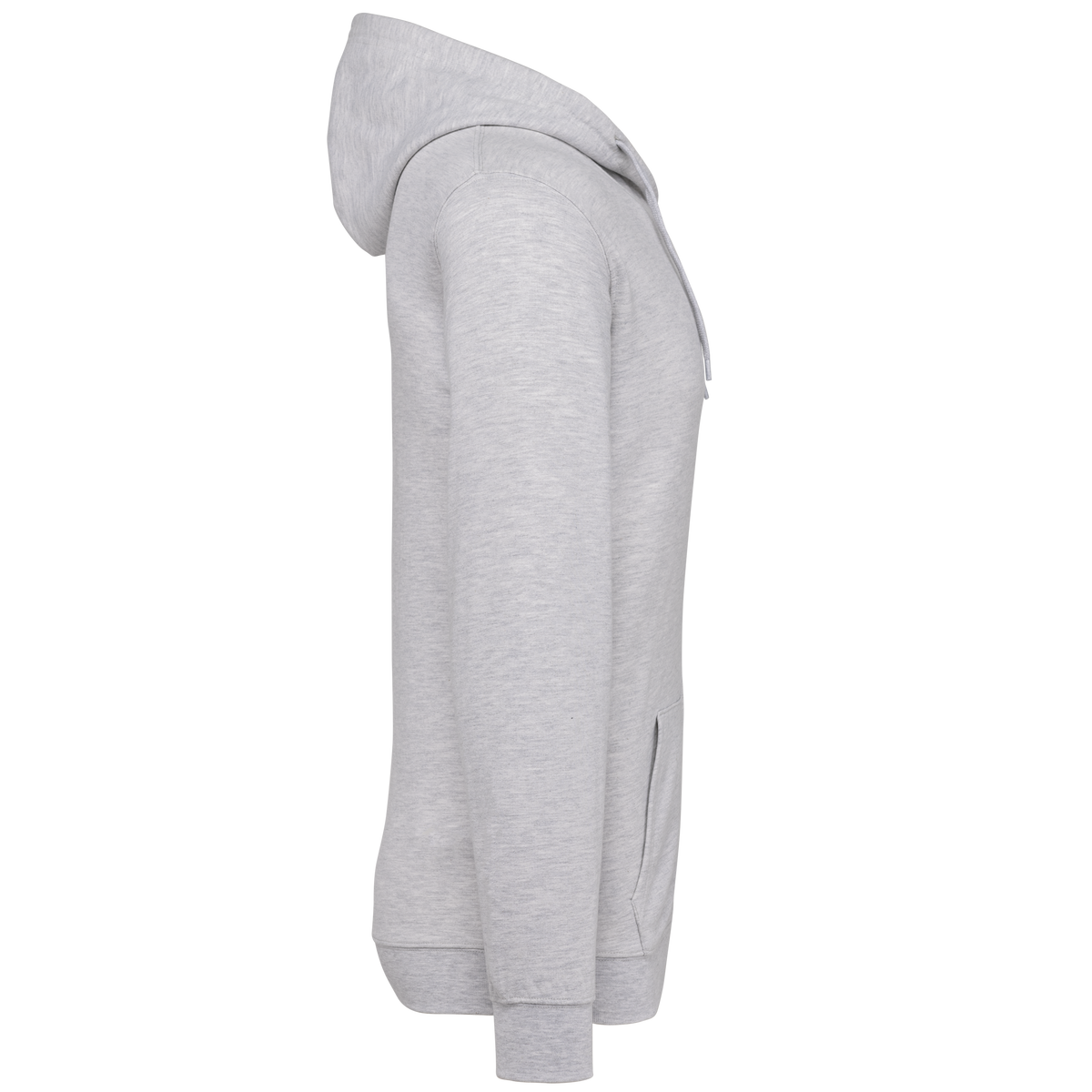 K479 - Sudadera capucha y cremallera unisex - Ash Heather - lateral