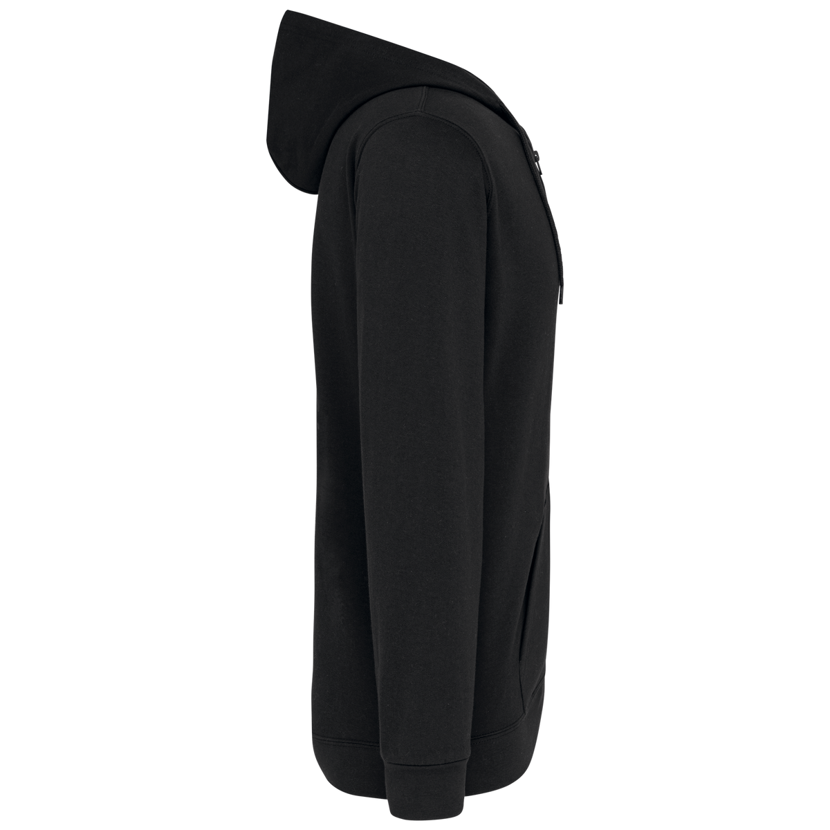 K479 - Sudadera capucha y cremallera unisex - Black - lateral