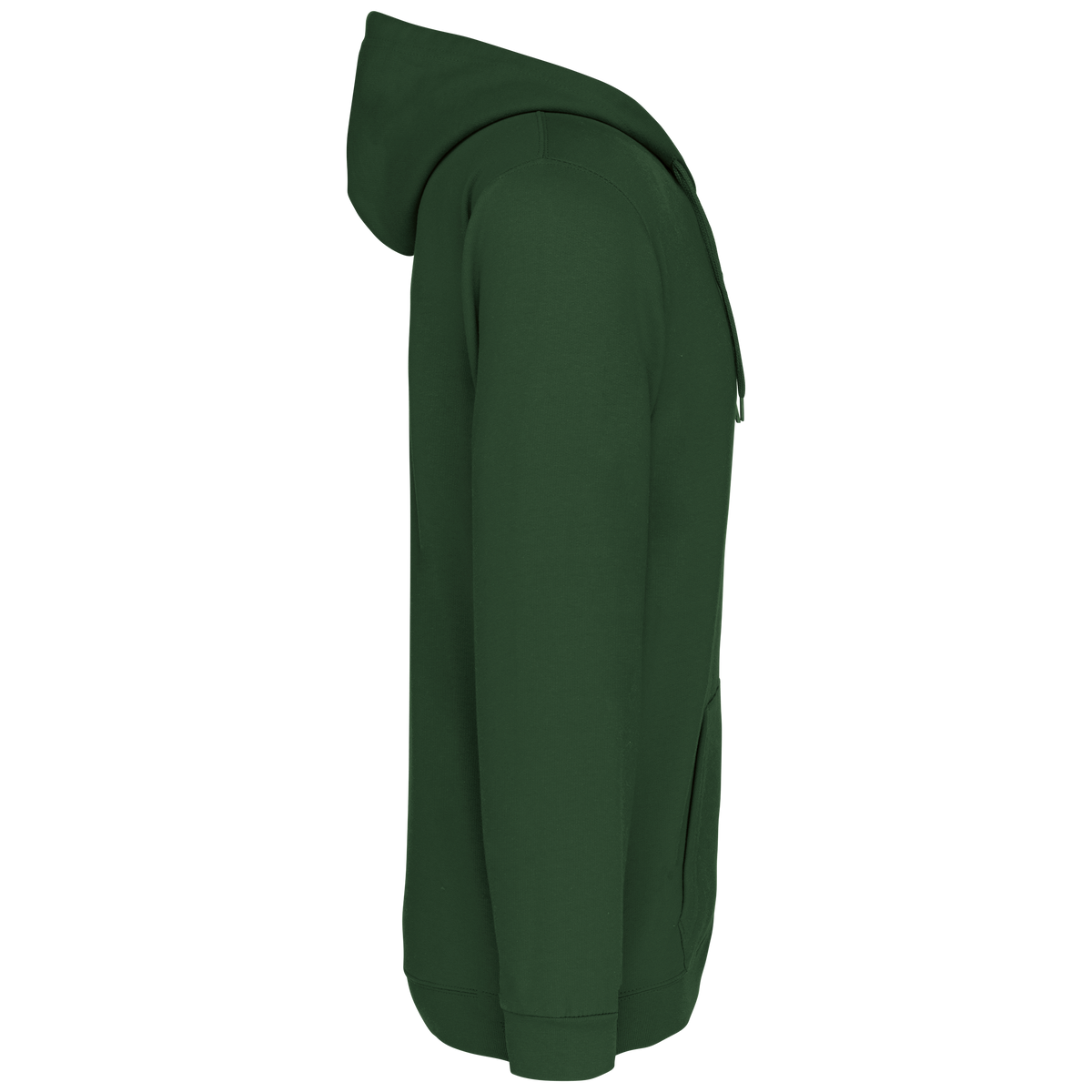 K479 - Sudadera capucha y cremallera unisex - Forest Green - lateral
