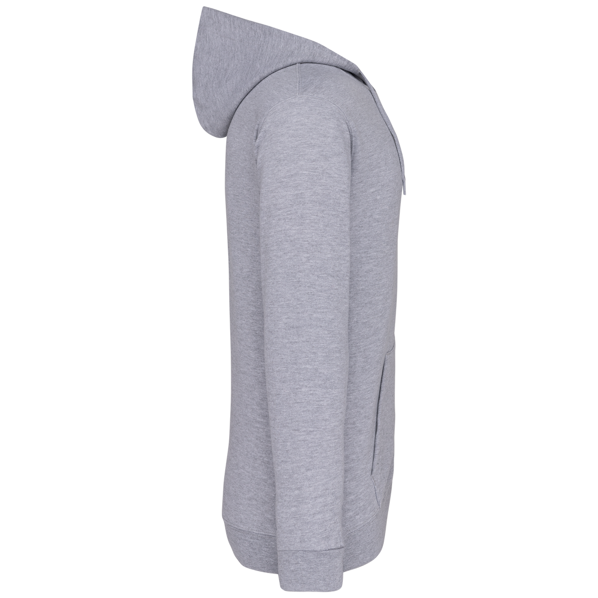K479 - Sudadera capucha y cremallera unisex - Oxford Grey - lateral