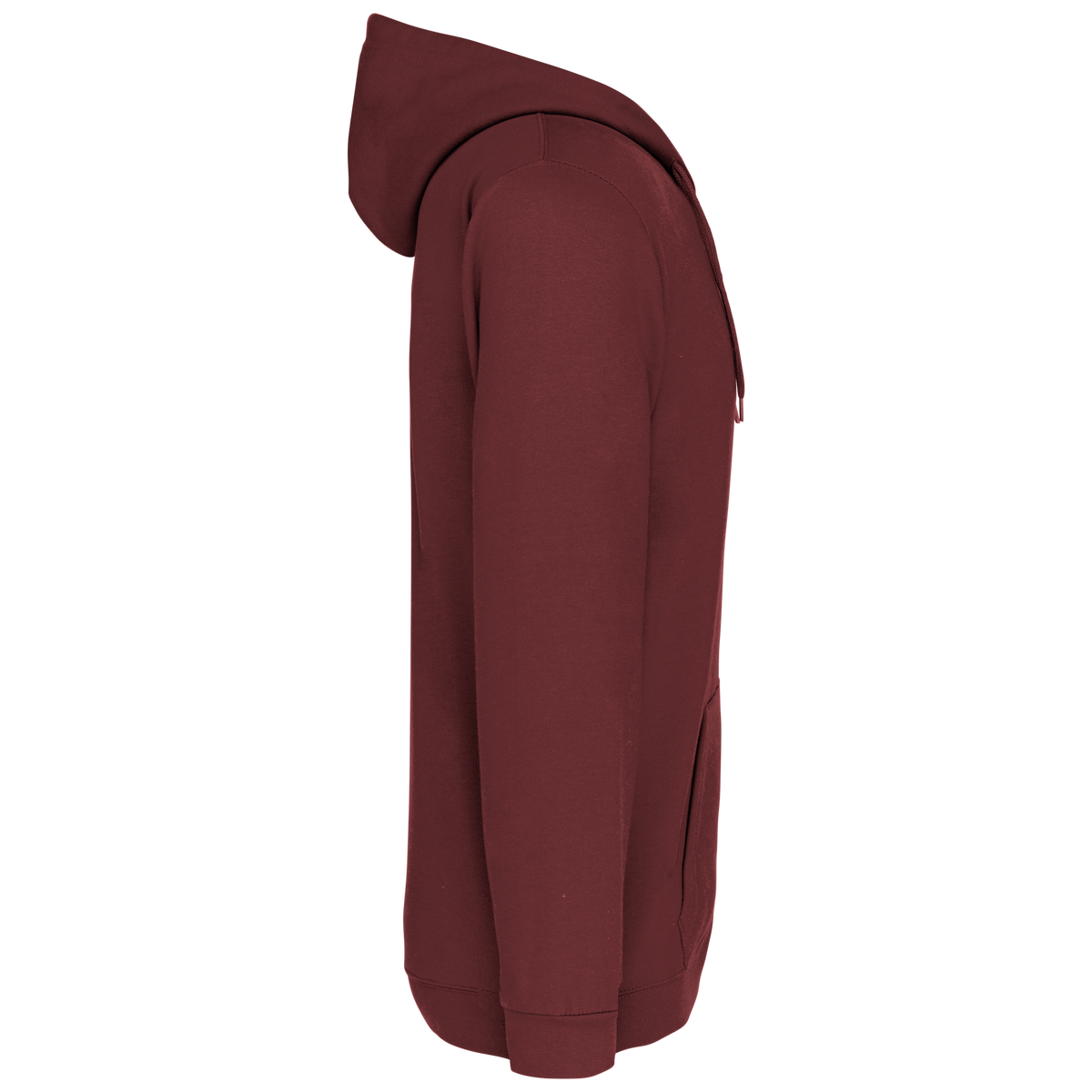 K479 - Sudadera capucha y cremallera unisex - Wine - lateral