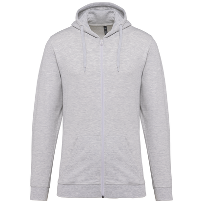 K479 - Sudadera capucha y cremallera unisex - Ash Heather - frontal