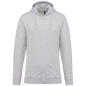 K479 - Sudadera capucha y cremallera unisex - Ash Heather - frontal