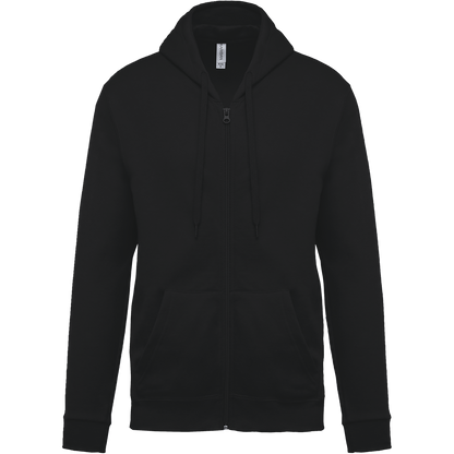 K479 - Sudadera capucha y cremallera unisex - Black - frontal