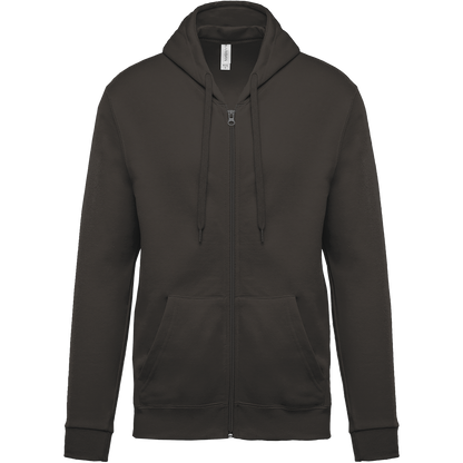 K479 - Sudadera capucha y cremallera unisex - Dark Grey - frontal