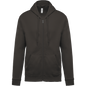 K479 - Sudadera capucha y cremallera unisex - Dark Grey - frontal