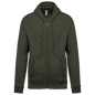 K479 - Sudadera capucha y cremallera unisex - Dark Khaki - frontal