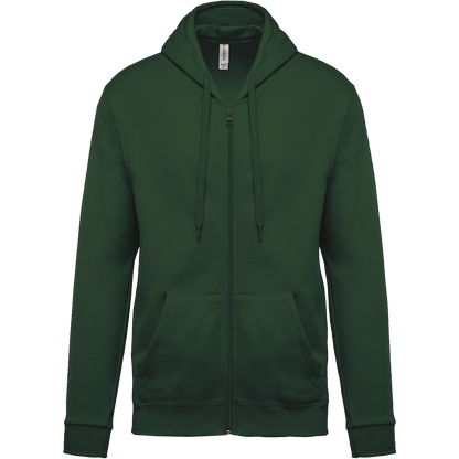 K479 - Sudadera capucha y cremallera unisex - Forest Green - frontal
