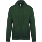K479 - Sudadera capucha y cremallera unisex - Forest Green - frontal