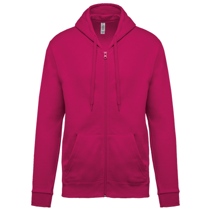 K479 - Sudadera capucha y cremallera unisex - Fuchsia - frontal