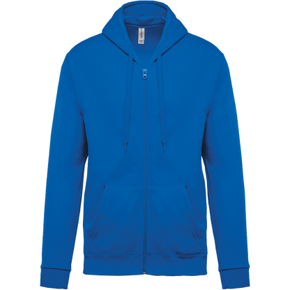 K479 - Sudadera capucha y cremallera unisex - Light Royal Blue - frontal