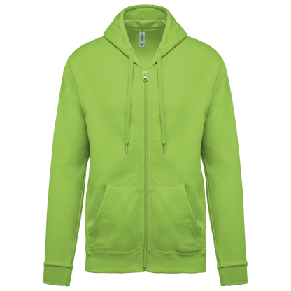 K479 - Sudadera capucha y cremallera unisex - Lime - frontal