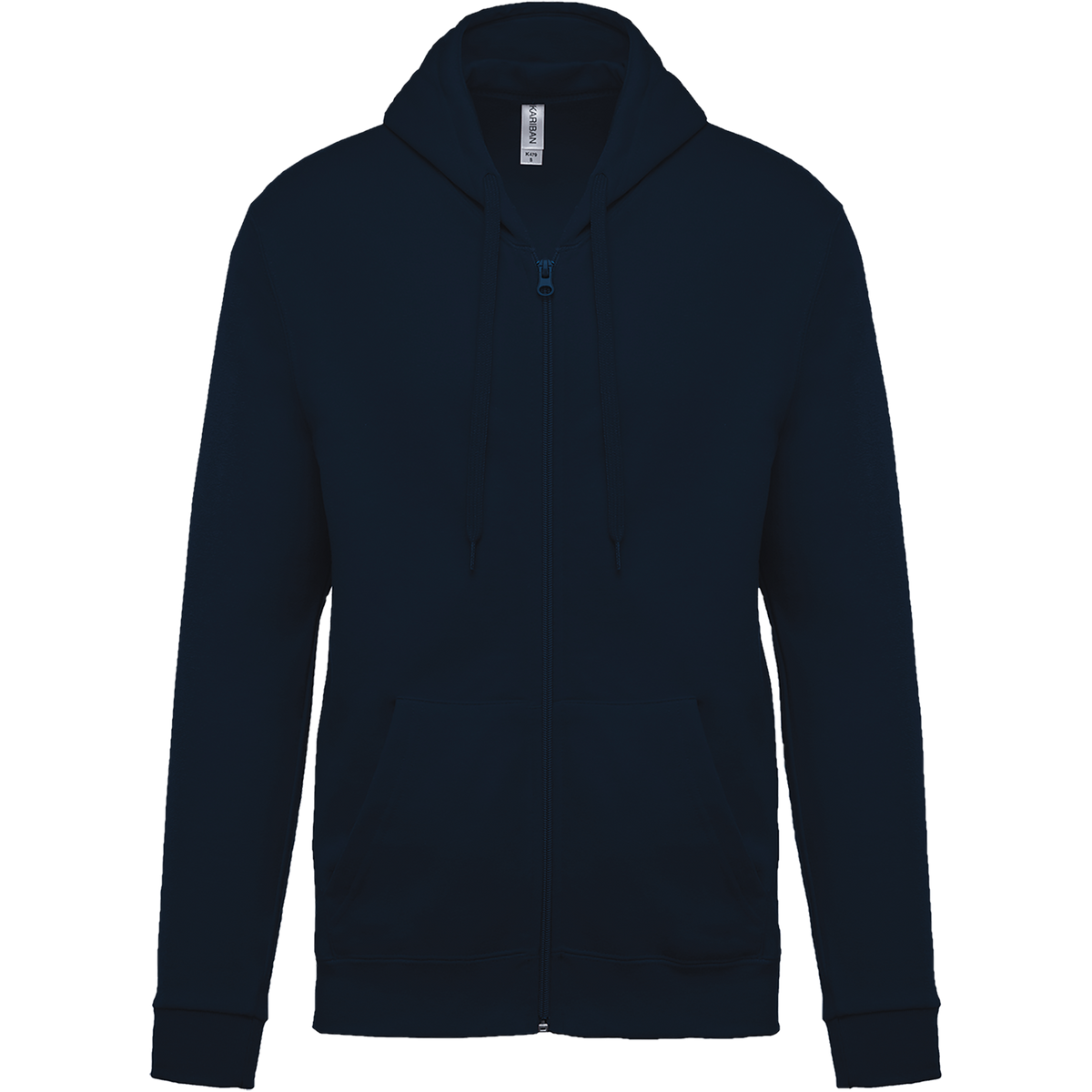 K479 - Sudadera capucha y cremallera unisex - Navy - frontal