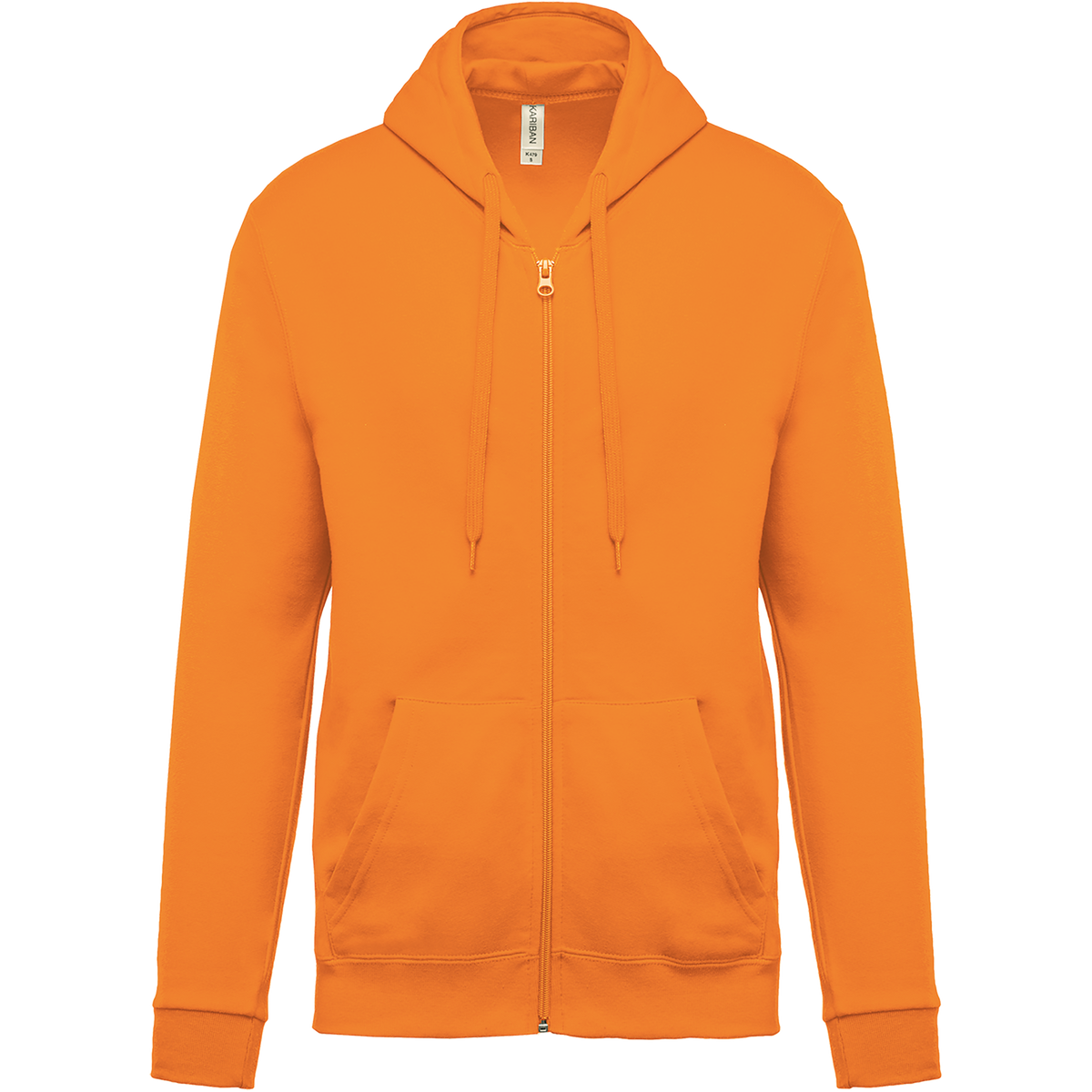 K479 - Sudadera capucha y cremallera unisex - Orange - frontal