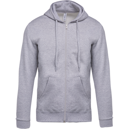K479 - Sudadera capucha y cremallera unisex - Oxford Grey - frontal