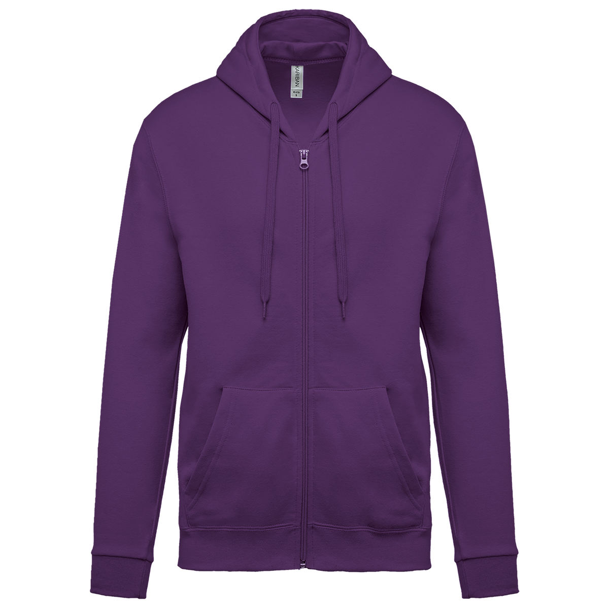 K479 - Sudadera capucha y cremallera unisex - Purple - frontal